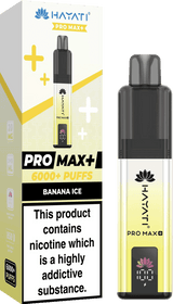Hayati Pro Max Plus 6000 Vape Box of 5 - Banana Ice Flavour