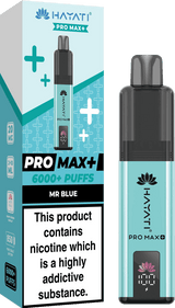 Hayati Pro Max Plus 6000 Vape Box of 5,Mr Blue Flavour