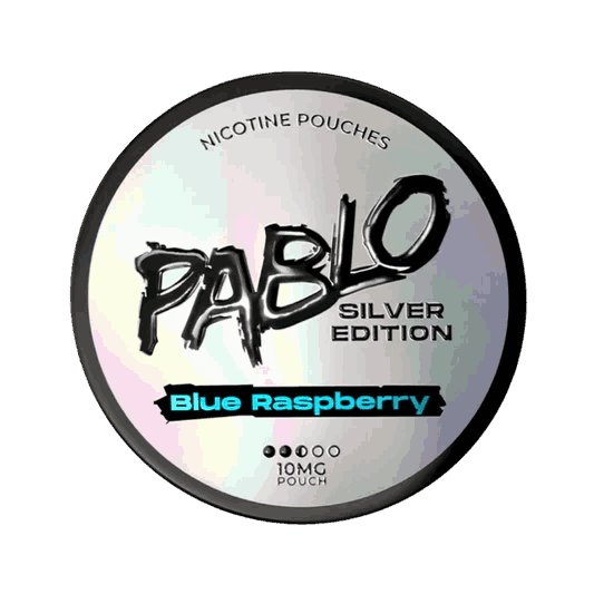 Pablo Silver Edition Nicotine 10MG Pouches with Blue Raspberry flavour