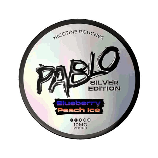 Pablo Silver Edition Nicotine 10MG Pouches with BlueBerry Peach Ice flavour
