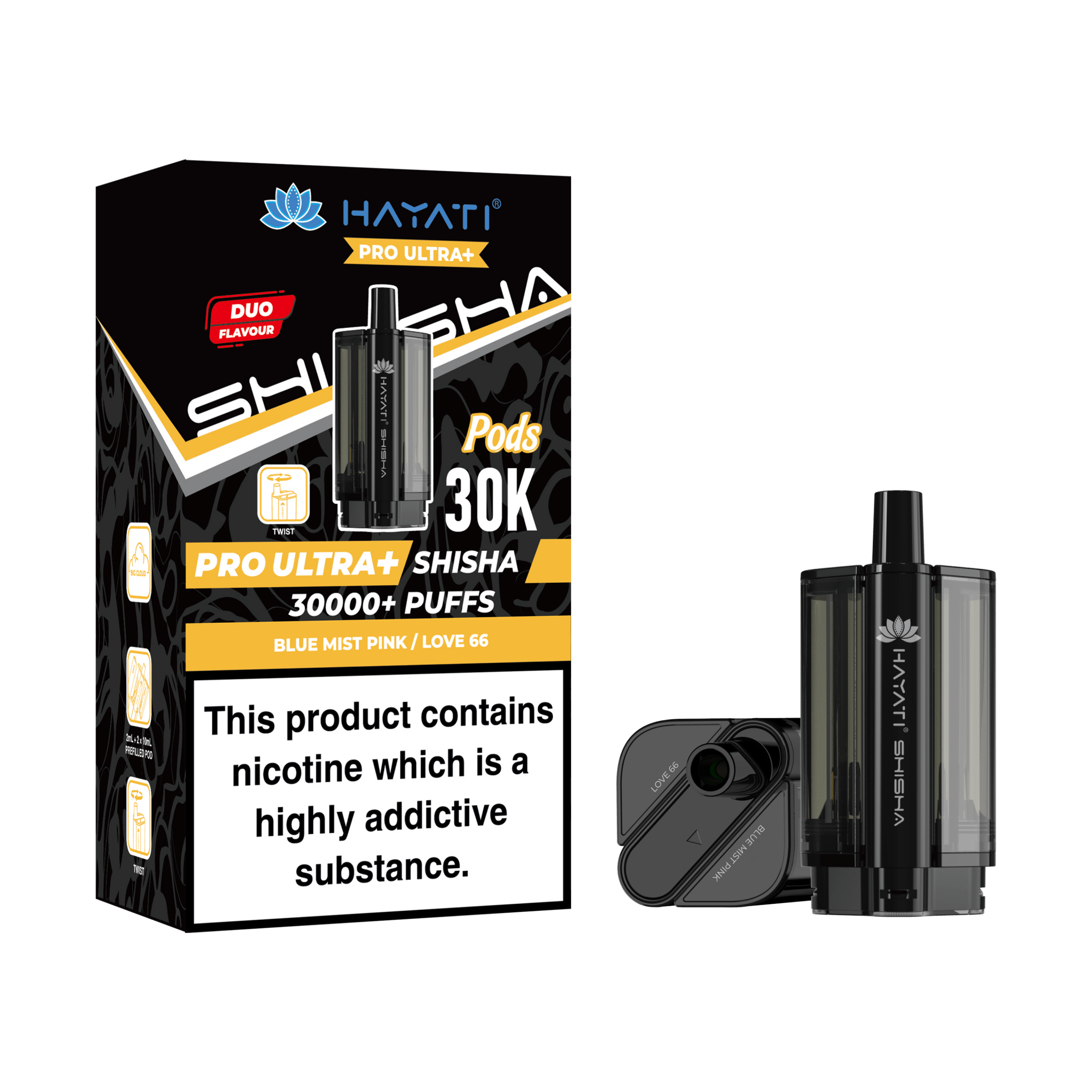 Hayati Pro Ultra Plus Shisha 30k Prefilled Pods Box of 5 - Hayati Pro Ultra Plus Shisha 30k Prefilled Pods Box of 5 - Direct Vape Wholesale